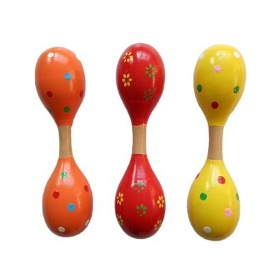 China Educational High Quality Wooden Children's Musical Instrument Toy Sand Painted Malakas Hammer for sale