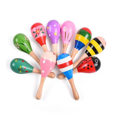 China Baby Model Customized Mini Malakas Wooden Sand Hammer Non-Toxic Environmentally Friendly Chewable Educational Toy for sale