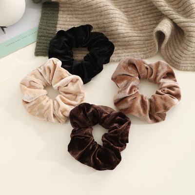 China Wholesale New Korean Hair Scrunchie Large Stock Velvet Girl Size Hair Decoration Bundles Scrunchies For Women Large Scrunchies For Hair for sale