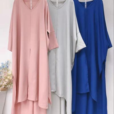 China Breathable Muslim Women Dress Jilbab Abaya Long Khimar Ramadan Gown Abayas Islamic Prayer Clothing for sale