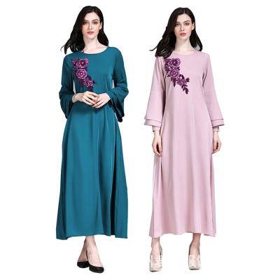 China Breathable Abaya Middle Eastern Arab Women's Long Robe Plus Size Muslim Women's Muslim Dress for sale