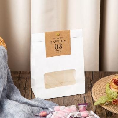 China Yiwu Handmade Wholesale Manufacturers High Quality 2022 Cheap White Food Stand Up Kraft Paper Pouch Packing Bag for sale