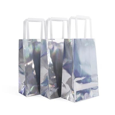 China RJLS002-2 Recyclable (G) Laser Aluminum Foil Gift Bag Iridescence Cardboard Gift Bag for sale