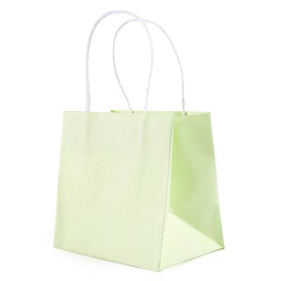 China Recyclable Low Cost Custom Paper Bag Bright Colors Mini Paper Bags With Handle for sale