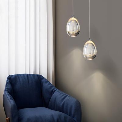 China Nodic factory price modern decoration egg gold style chandelier luxury modern pendant light indoor lighting hanging lamp for restaurant for sale