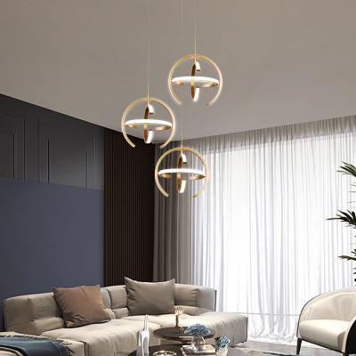 China Zun Indoor Lighting Modern Decoration Design Chrome Painting Overall Modern Aluminum Gold Chandelier Lighting Pendant Fixture For Kitchen Living Room for sale