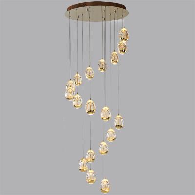 China Modern Decoration ZUN Design Contemporary Nordic Gold Egg Indoor Lighting Round Led Turkish Hotel Stairs Sconce Chandeliers Modern Luxury for sale