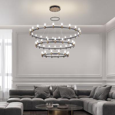 China Nordic Modern Indoor Aluminum Luxury Chandelier Lighting Sputnik Decoration Restaurant Cafe Pendant Lamp for sale