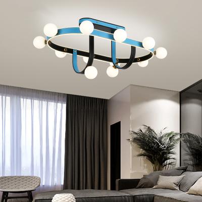 China Modern Decoration Factory Price New Design LED Ceiling Light Indoor Lighting Style Wholesale Leather Modern Lamp for sale