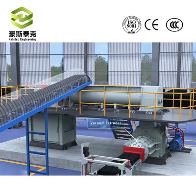 China Double Stage Vacuum clay soil brick making machine With Motor And Speed Reducer for sale