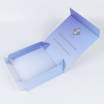 China Luxury Made Box Of Recyclable Custom White Magnetic Folding Paper With Ribbon Packaging Custom Gift Pack Box Logo for sale