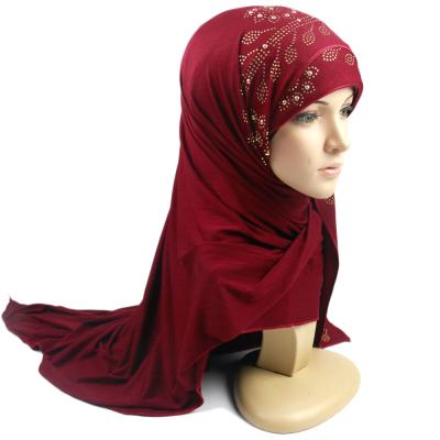 China Hot Selling Lace Design Plain Hijab Cap Women Tank Top Solid Color Full Coverage Cotton Under Hijab Inner Cap for sale