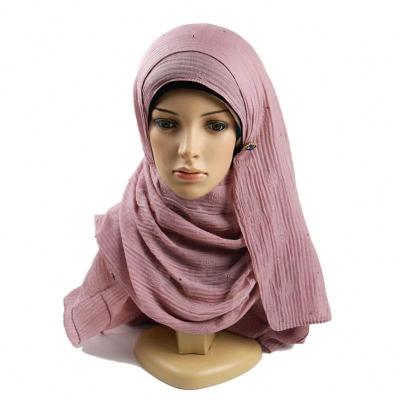 China Graceful Customized Women Malaysia Hijab Lattice Muslim Viscous Scarf For Women for sale