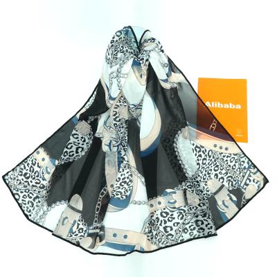 China Printed Chiffon Hot Products Customized Chiffon Square Scarf Hijab Classic Style Women Floral Print Printed Hijab New Style Women Square for sale