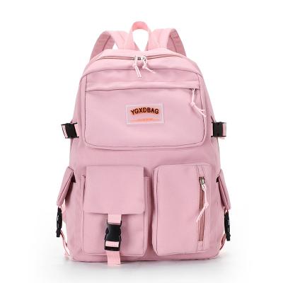 China Custom logo shifang solid color satchel school bag waterproof buckles custom lightweight high quality backpack for sale