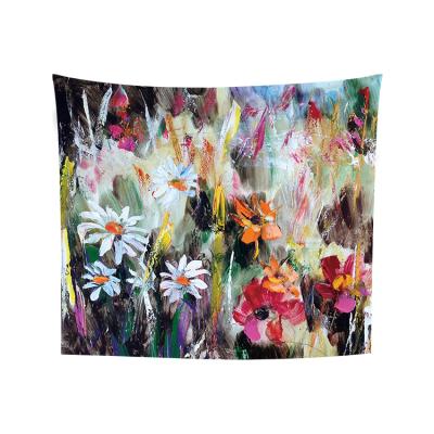 China Classic Colorful Floral Tapestry Wall Hanging, Bright Boho Fabric Flower Tapestries, Multi Color Tapestry For Bedroom Wall Home Decor for sale