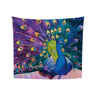 China Beautiful Peacock Mandala Tapestry Bohemian Hippie Classic Colorful Animal Psychedelic Tapestry for Bedroom Living for sale