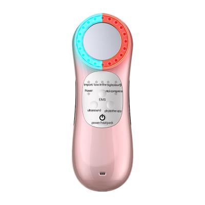 China Anti-Puffiness Multi Functional LED Phonton Firming EMS Face Massager Skin Care RF Device Facial Beauty Instrument for sale