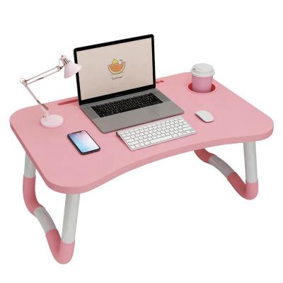 China Multifunctional Portable Small Folding Dormitory Study Table Bed Computer Laptop Desk Foldable Wood Tables Bedroom Furniture for sale