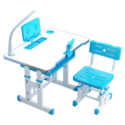 China QualityPink Ergonomic Desk Study Table Kids Blue High Adjustable Height Kids Learning Desk And Chair Set Electric Lift Table for sale