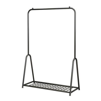 China Assemble Nordic New Design Gold Home Bedroom Metal Garment Storage Single Floor Drying Coat Rack Rack For Clothing Hats Shoes for sale