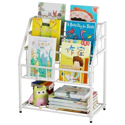 China Diy Kit Assembly Adjustable Living Room Study Toys Stationery Books Metal Bookshelf Bookrack Shelf Shelves For Kids Children for sale