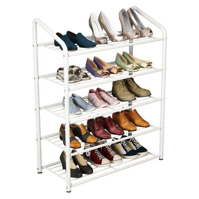 China Nordic Easy Installation Multi-layer Adjustable Metal Tube (Height) Optimized Steel Shoe Racks Zapateros Cabinet For Slippers And Shoes for sale