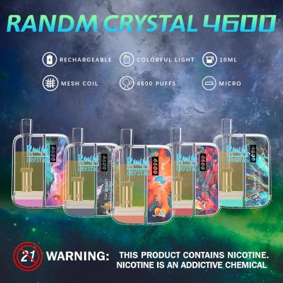 China 10ML RandM Crystal 4600 Puffs Premium Vape Pen Disposable Nic Salt 12 Flavors for sale