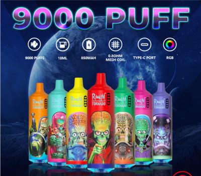 China Pre Filled 18 mL RandM Tornado Disposable Vape Kit 9000 Puffs Pod System for sale