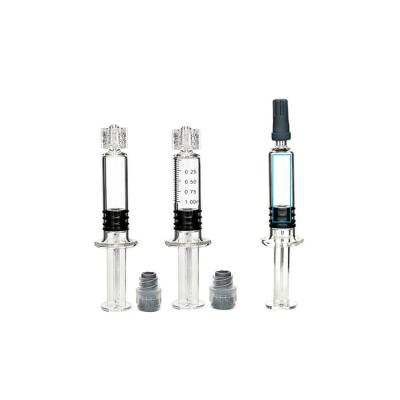 China CBD THC DELTA8 Oil Glass Syringe , IPlayecigs Luer Lock Syringe 1ml for sale