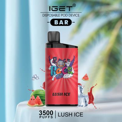 China Original 100% IGET BAR 3500 PUFFS 5 % nicotine Disposable vape pen for sale