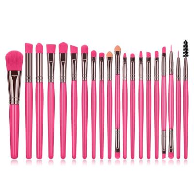 China Angular Blush Professional 20 Pcs Candy Latest Fashion Colorful 2023 Eye Makeup Brush Set For Face Makeup Tools Popular Brushes for sale