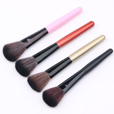 China Angular Blush Private Label OEM Fluffy Simple Super Soft Hair Makeup Blush Brushes Face Loose Makeup Powder Blush Brush for sale