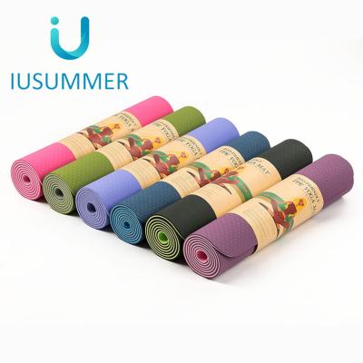 China Fitness OEM Non-Toxic Non-Slip Eco-Friendly Yoga Mat With Strap for sale