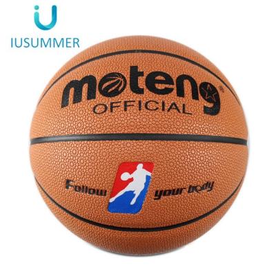 China Basketball Playing Custom Printed PU Moisture Absorbing Leather Basketball In Bulk Wholesale for sale