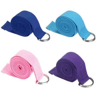 China High Quality Durable 6ft Cotton Yoga Stretching Strap For Fitness for sale