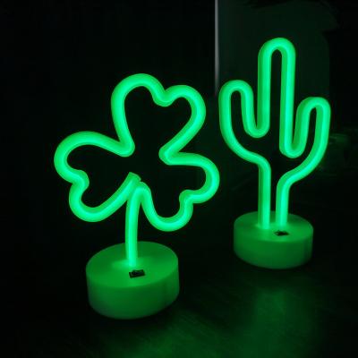 China Modern Led Cactus Christmas Tree Coconut Tree Shape Light Decoration with Low Neon Lamp for Christmas Day Decoration for sale