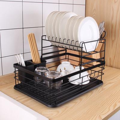 China New Arrival Workable Factory Supply Kitchen Storage Shelf Iron Dishes Bowls Drain Rack Dish Drying Rack for sale