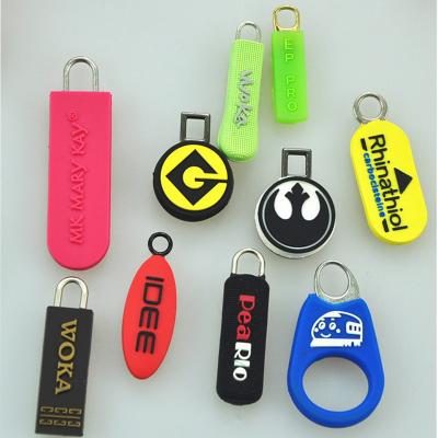 China Factory direct nickel free silicone rubber zipper pull personalized zipper pulls personalized zipper pulls kids for sale