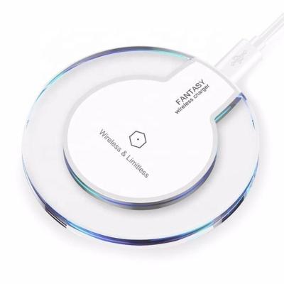 China Cell Phone Tablet MP3 GPS Quick-charging Dock Qi-Certified Crystal Wireless Charger For iPhone Samsung Mobile Phone for sale