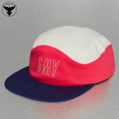 China Gym Five Back Joint Panel Strap Flatbrim Cap Customizable Printed Logo for sale