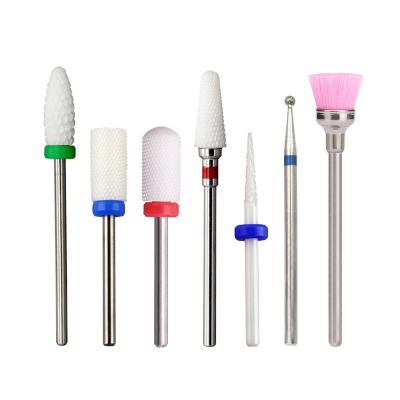 China Wholesale 7Pcs Professional Ceramic Manicure Pedicure Nail Drill Bit Nails E File Drill Bit Sets Cuticle Remover Bit For Manicure Pedicure for sale