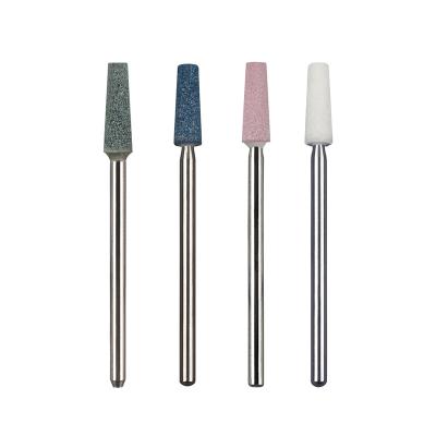 China Electric Pedicure Safety Manicure Nail Folder Machine Bit Stones Heads Grinding Burr Cutters Nail Drill Bit For Nail Cuticle Clean for sale