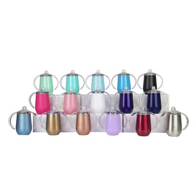 China Viable Wholesale 10oz Sippy Cups Stainless Steel 14oz Sippy Tumbler Cups Double Walled and Insulated Vacuum for sale