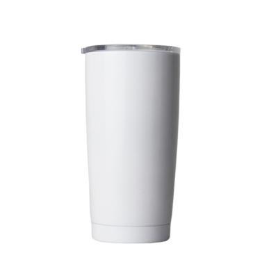 China Hot Selling 20oz Double Walled Vacuum Viable Insulated Stainless Steel Sublimation Blank Tumbler Cups With Lid for sale