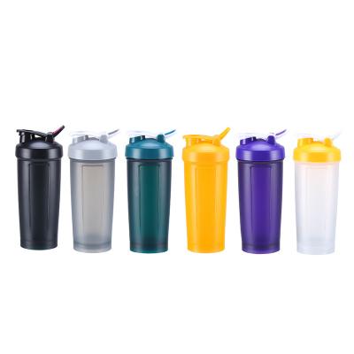 China Factory Supply 1000ML Bpa Logo Plastic Viable Free Custom GYM Sports Protein Powder Shaker Bottles With Mixing Ball for sale