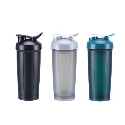 China Promotion 1000ML Bpa Viable Free Plastic GYM Sports Protein Powder Shaker Bottles With Stainless Steel Mixing Ball for sale