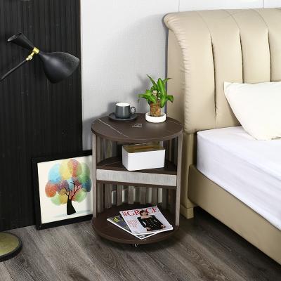 China Coffee Table Living Room Furniture Mobile Round Side Radio Charger Smart Coffee Table With Speaker for sale