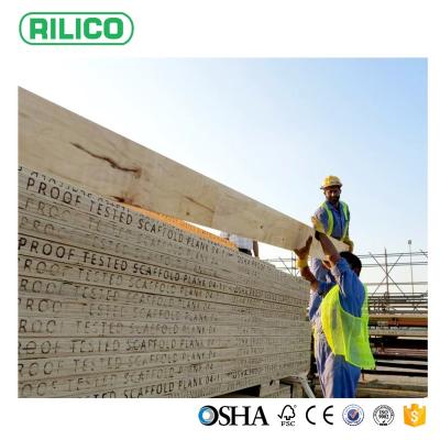 China Middle East OSHA Brand RILICO Building Construction Export Pine Scaffold Board or Beam for Construction for sale