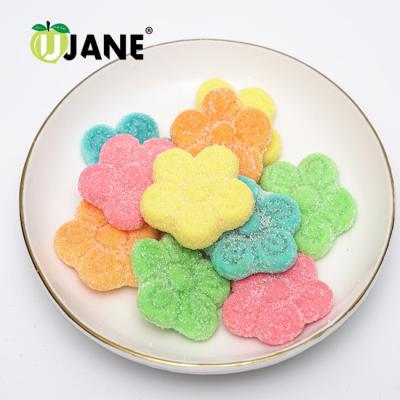 China Flower Shape Natural Soft Flavor Jelly Gummy Candy for sale